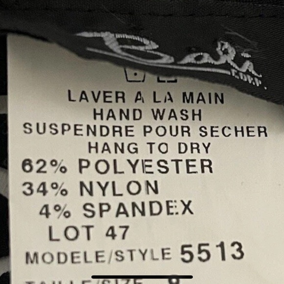 Bali Canada 1 Button Blazer Swing Jacket~Asymmetrical~Bold White/Black - Picture 6 of 6